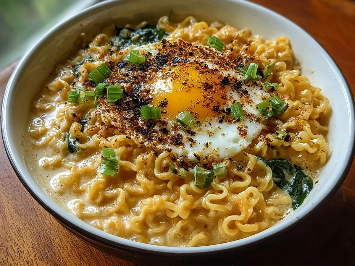 Creamy Cheesy Ramen Noodles: Guilt-Free Quick Dinner - Image 1