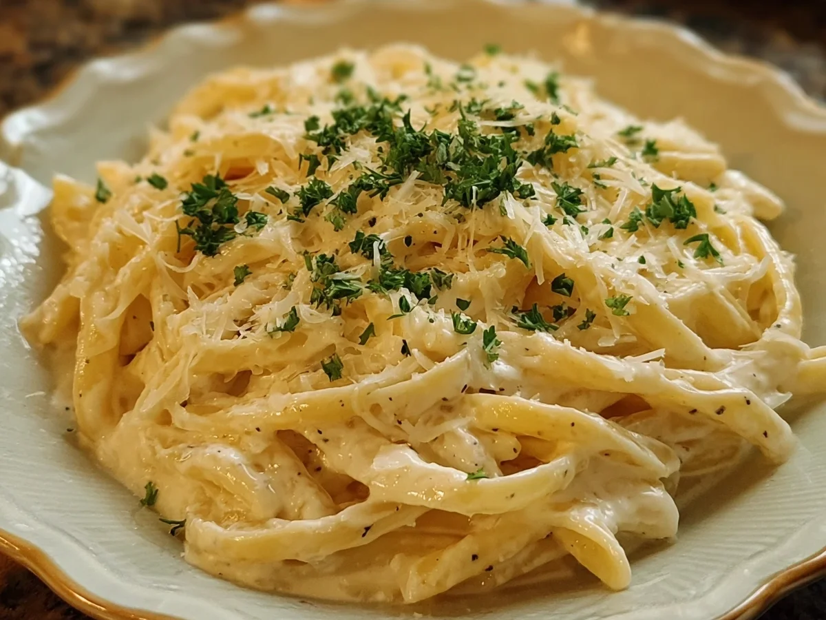 Creamy Cottage Cheese Alfredo Pasta Dinner - Image 1