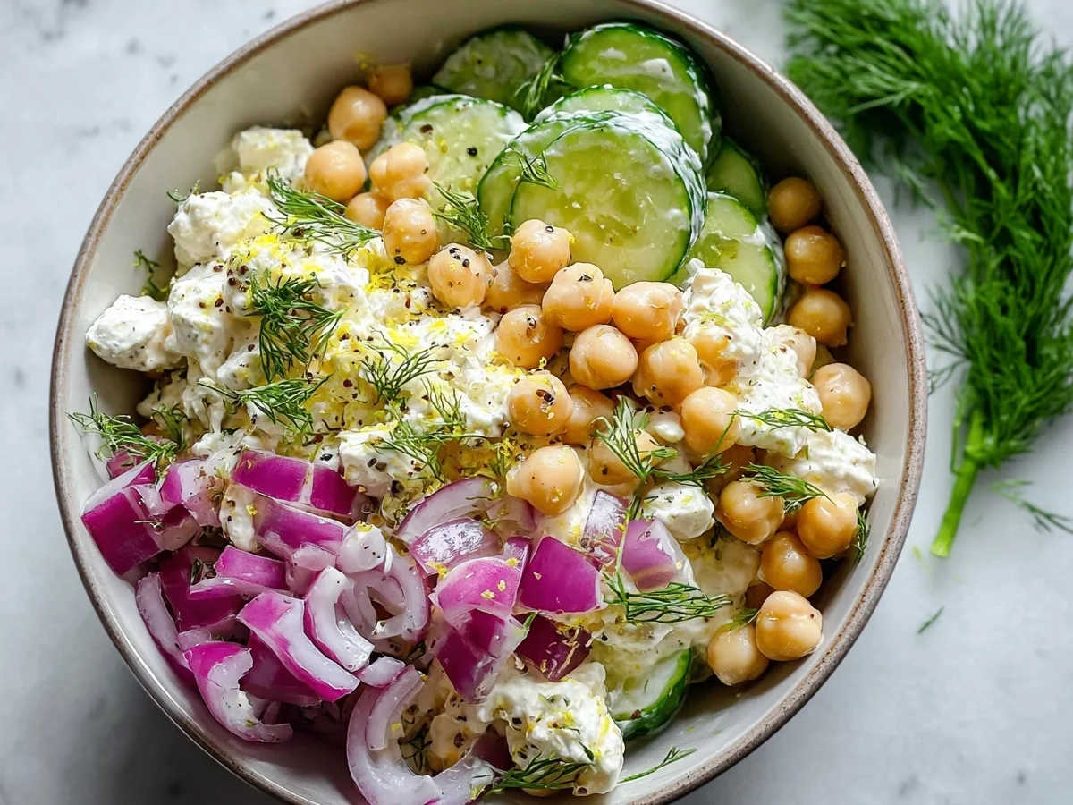 Creamy Cottage Cheese Chickpea Salad: 30-Min Meal Prep - Image 1