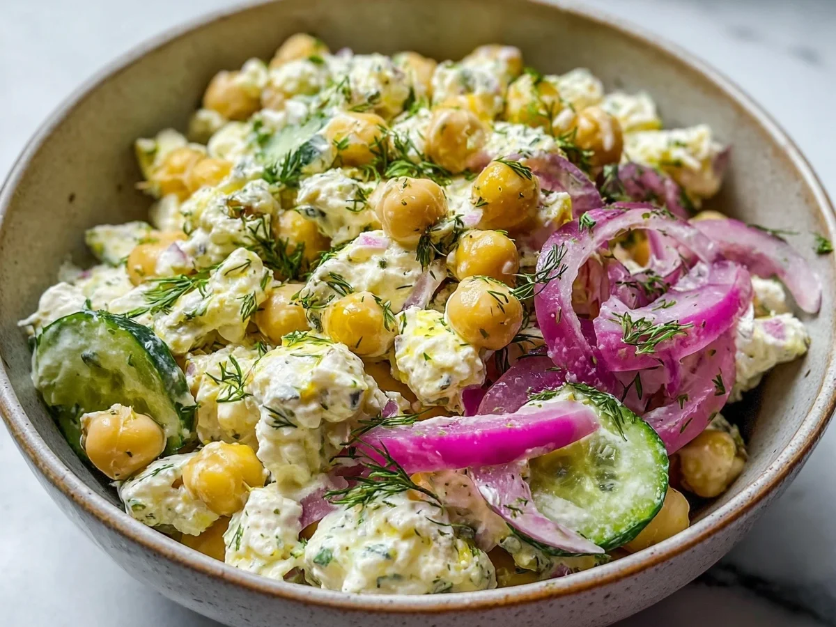 Creamy Cottage Cheese Chickpea Salad: 30-Min Meal Prep - Image 2