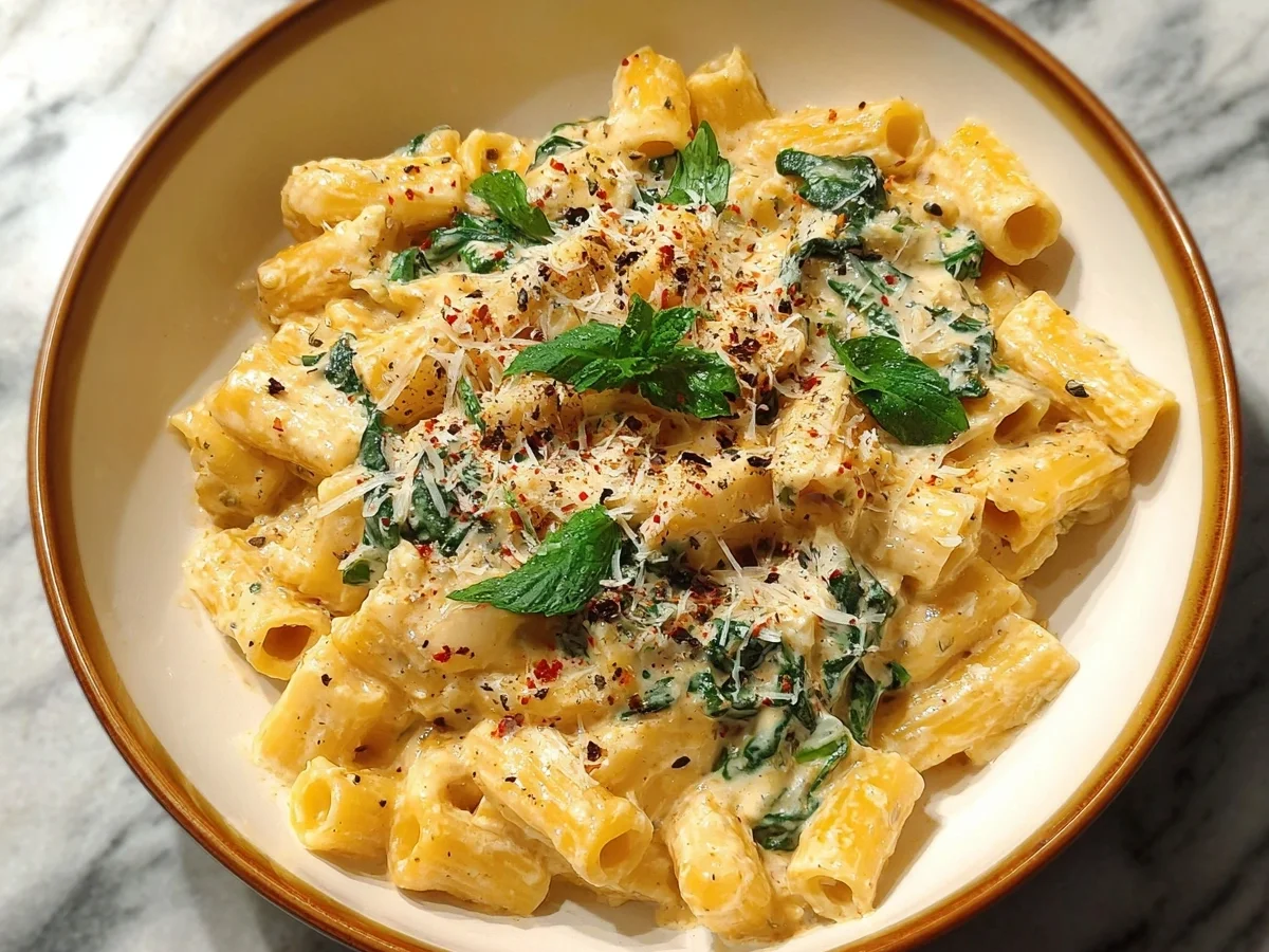 Creamy High-Protein Cottage Cheese Pasta - Image 1