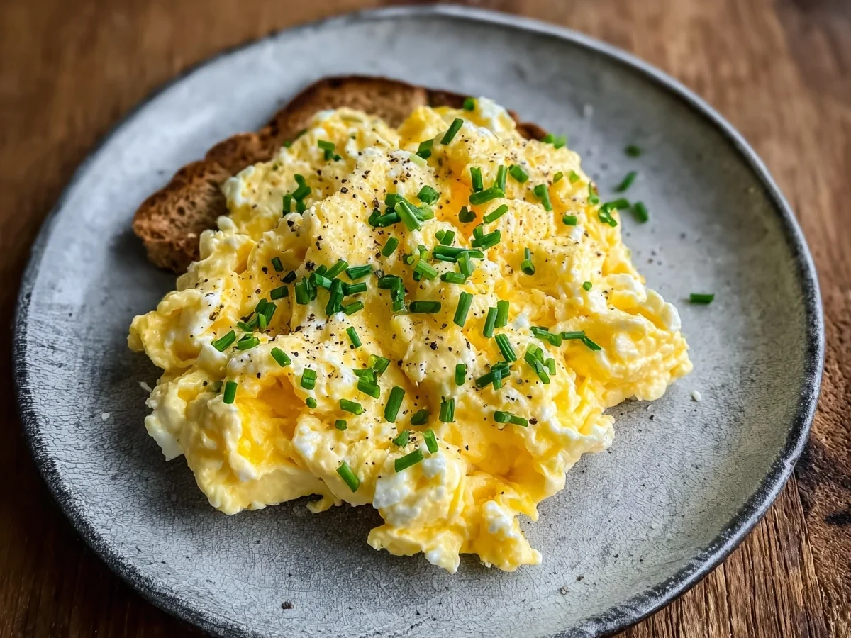 Creamy Scrambled Eggs with Cottage Cheese - Image 1