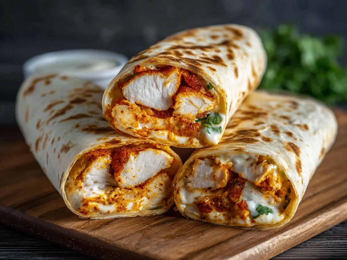 Crispy Air Fryer Chicken & Mozzarella Wraps - Image 1
