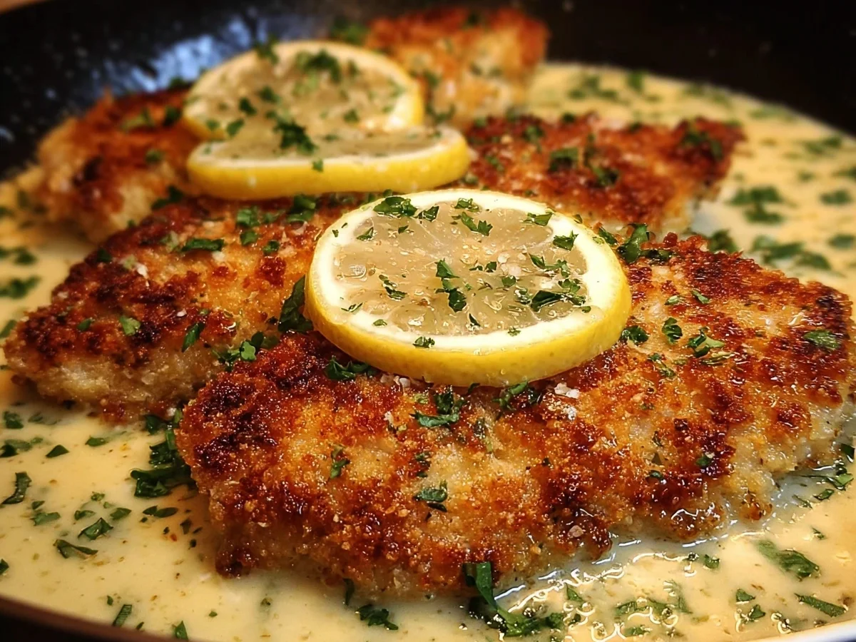 Crispy Lemon Pecorino Chicken with Creamy Sauce - Image 1