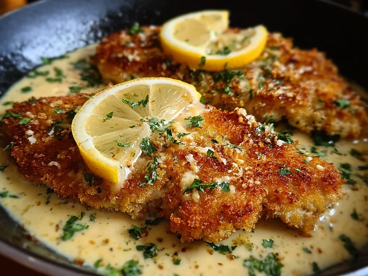 Crispy Lemon Pecorino Chicken with Creamy Sauce - Image 2