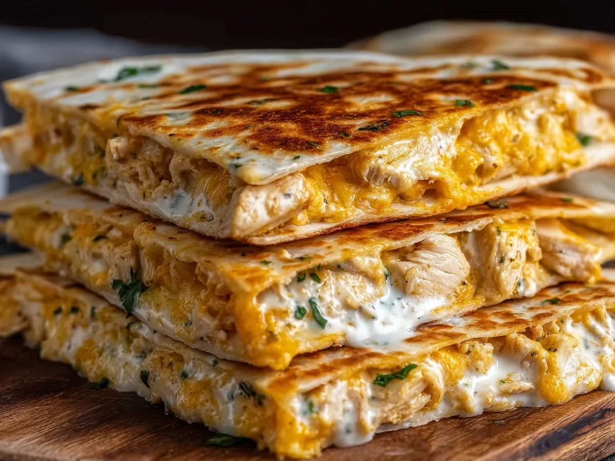 Crispy Low-Carb Chicken Ranch Quesadilla (High-Protein) - Image 1
