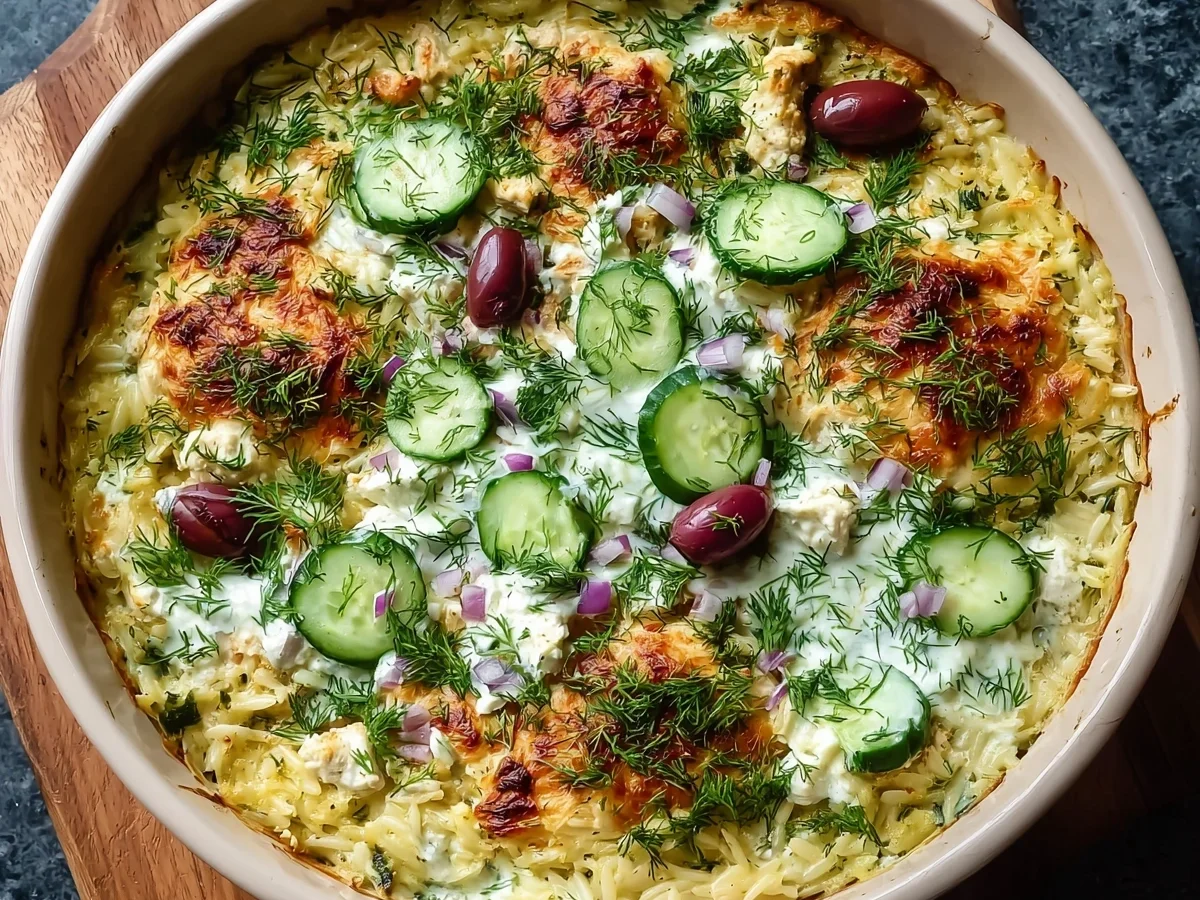 Dump and Bake Chicken Tzatziki Casserole | Easy Meal Prep - Image 1