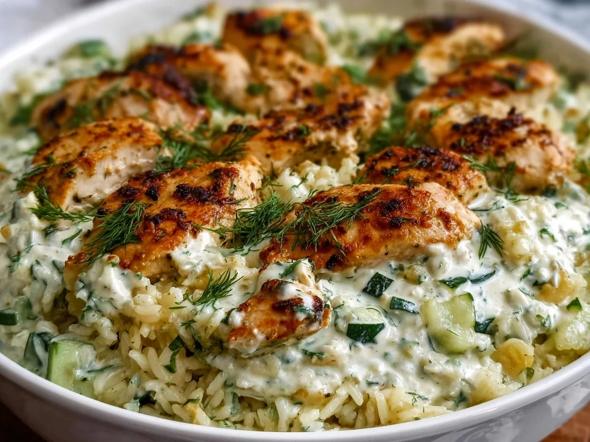 Dump-and-Bake Chicken Tzatziki Casserole: Easy Weeknight Meal - Image 2