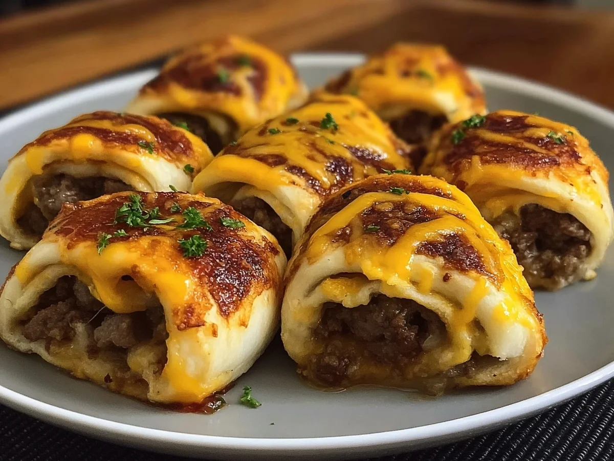 Easy Beef Cheeseburger Rollups: Quick Dinner & Appetizer - Image 2