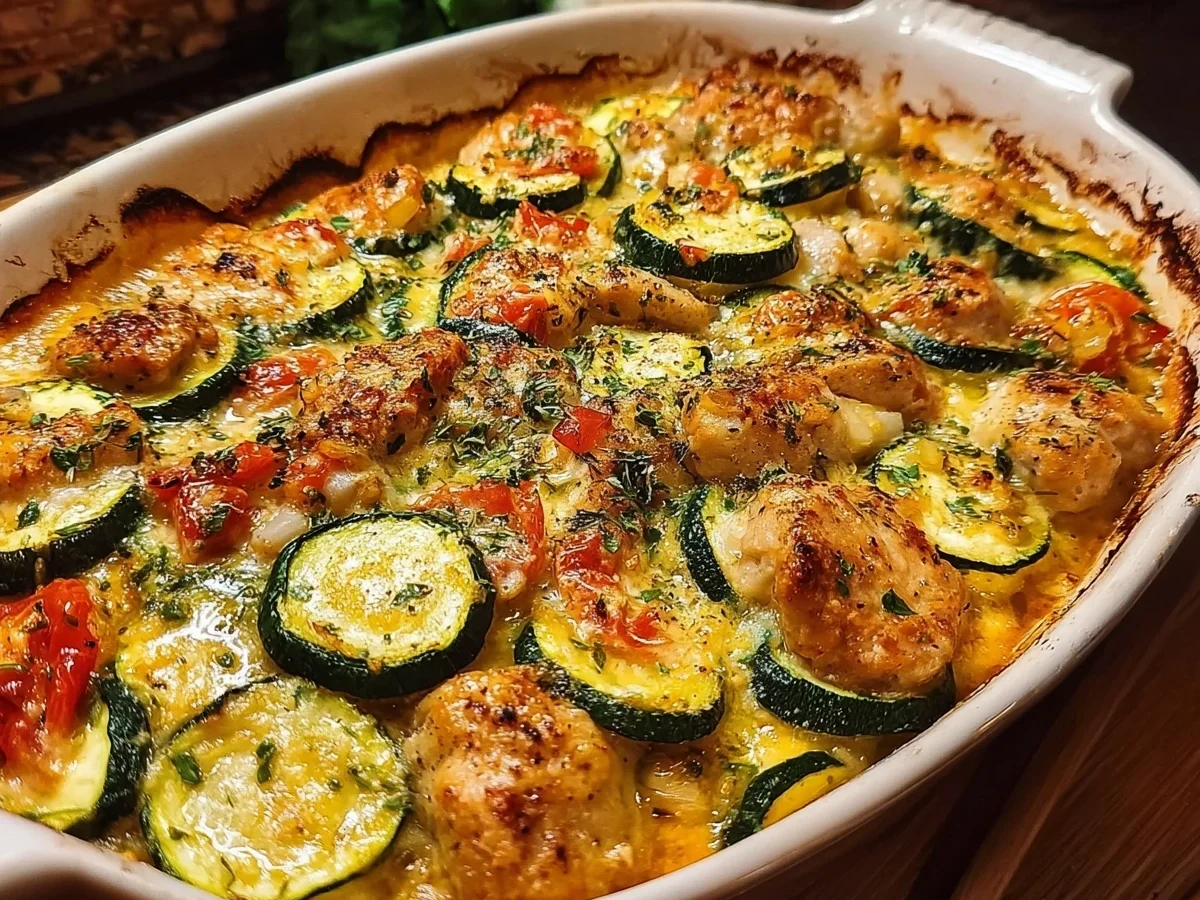 Easy High Protein Chicken Zucchini Bake - Image 1