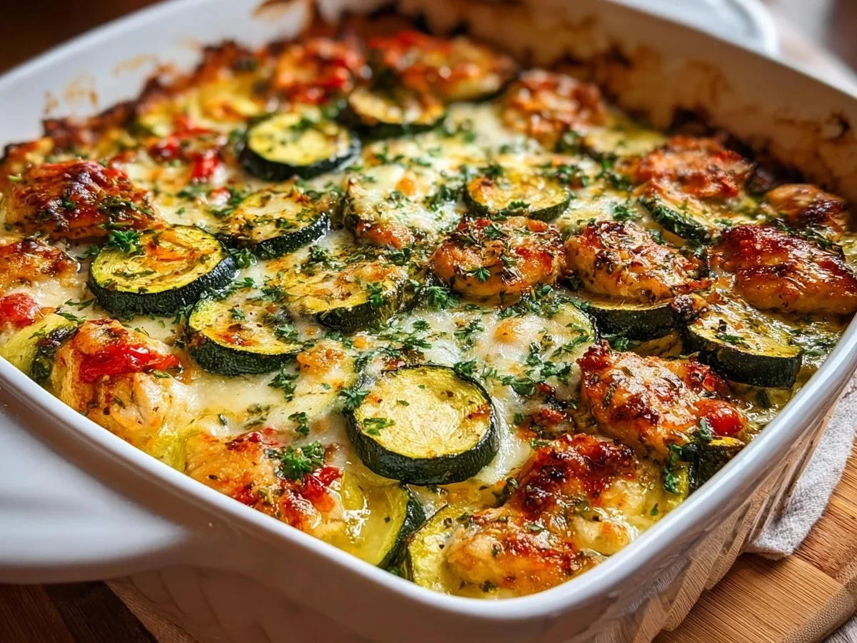 Easy High Protein Chicken Zucchini Bake - Image 2