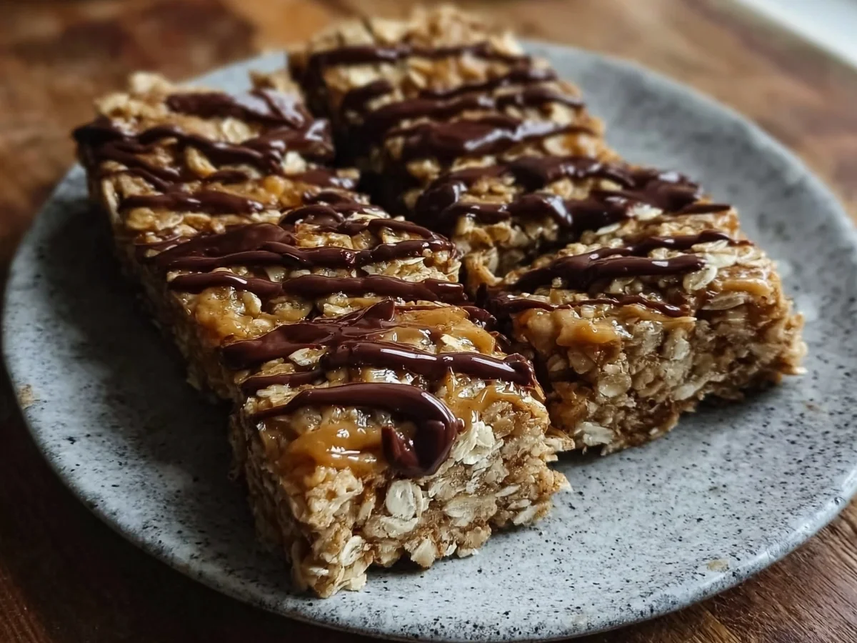 Easy No-Bake Banana Peanut Butter Oatmeal Bars - Image 1