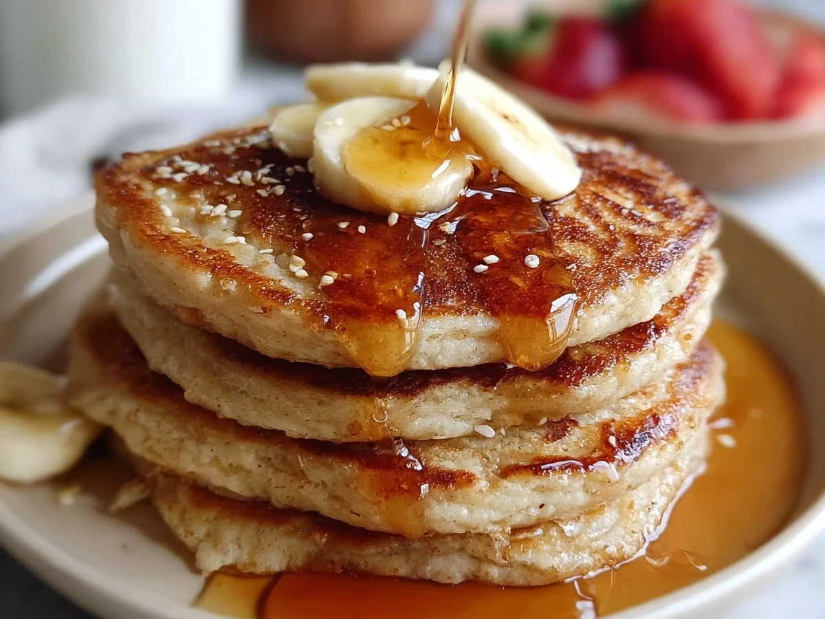 Fluffy Banana Oatmeal Pancakes: Easy Weekend Breakfast - Image 1