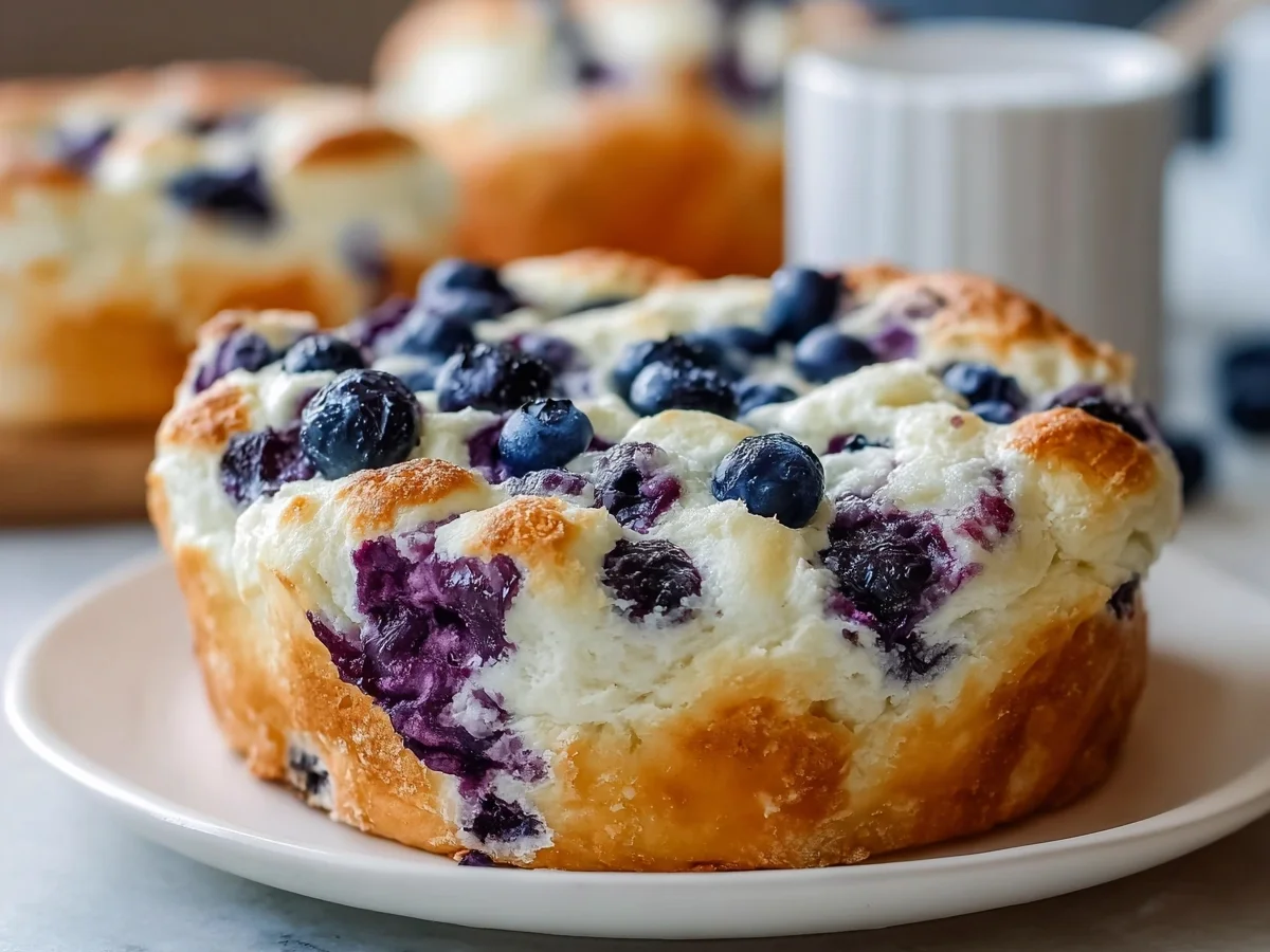 Fluffy High Protein Cottage Cheese Blueberry Cloud Bread - Image 2