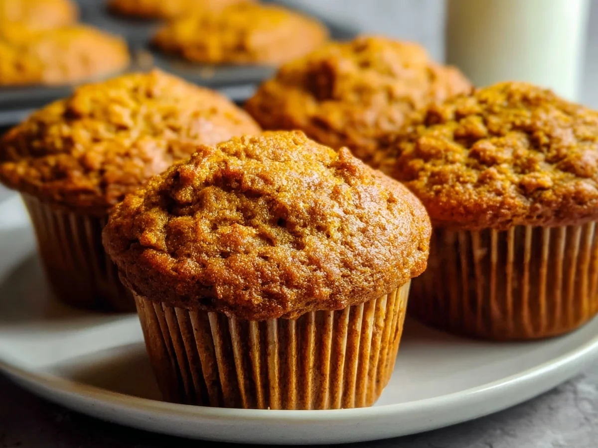 Fluffy High Protein Pumpkin Muffins with Greek Yogurt - Image 2
