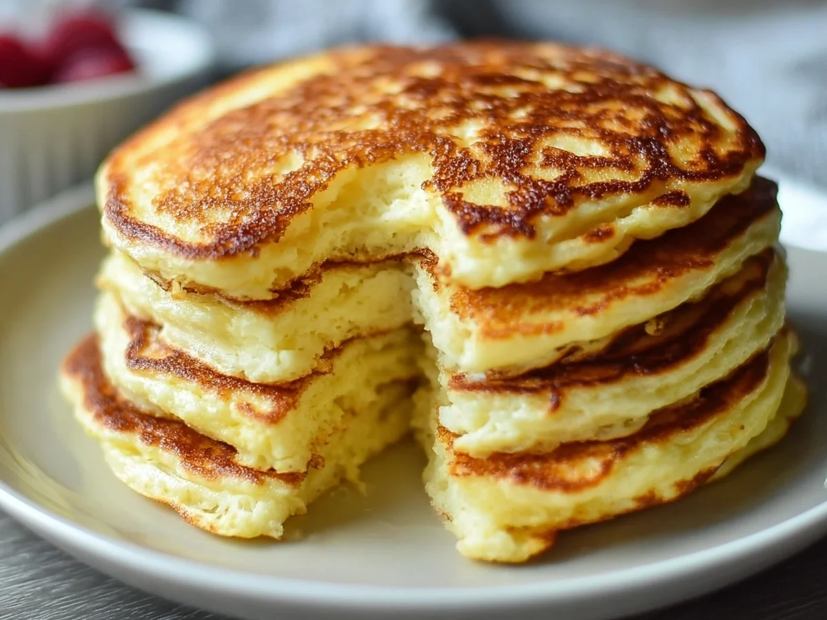 Fluffy Low Carb Flourless Cottage Cheese Pancakes - Image 2