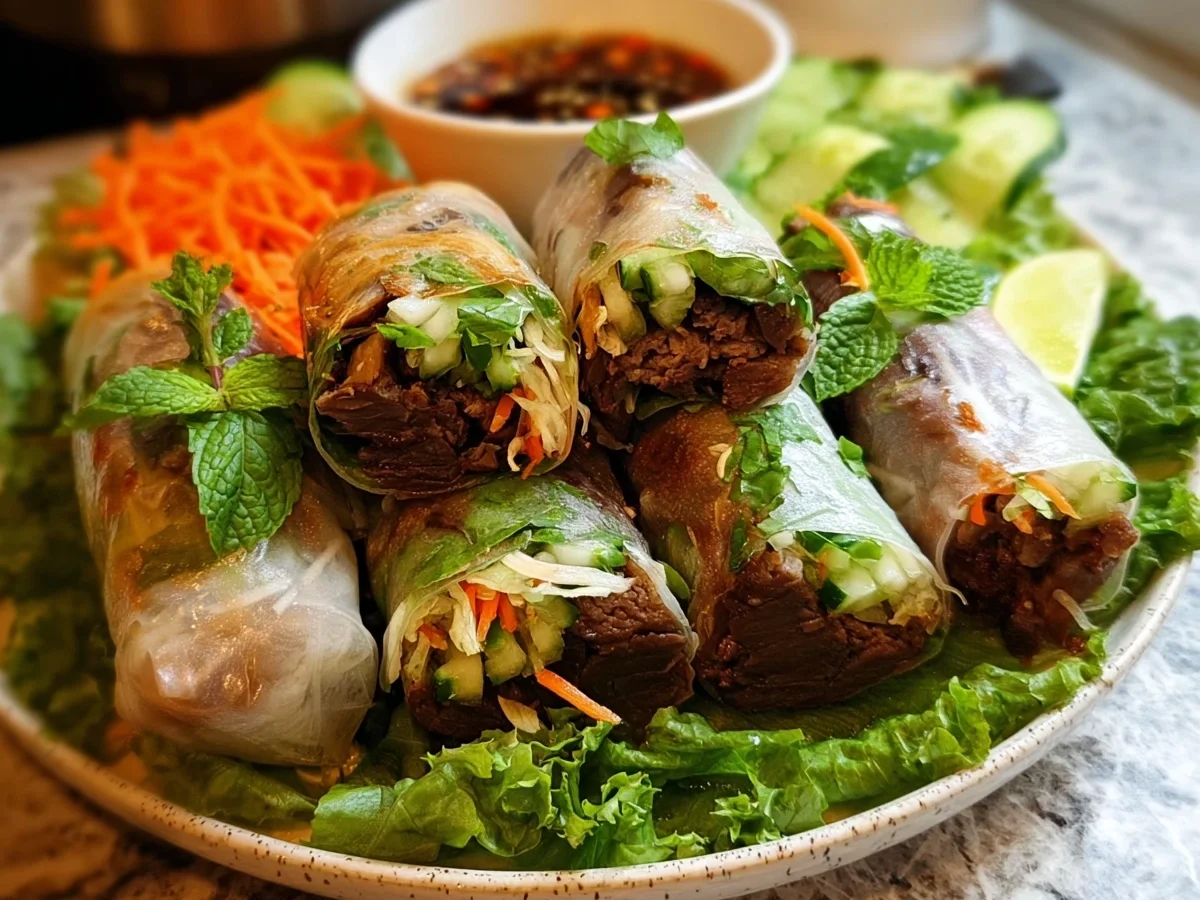 Fresh Thai Basil Beef Rolls: Quick Appetizer - Image 2