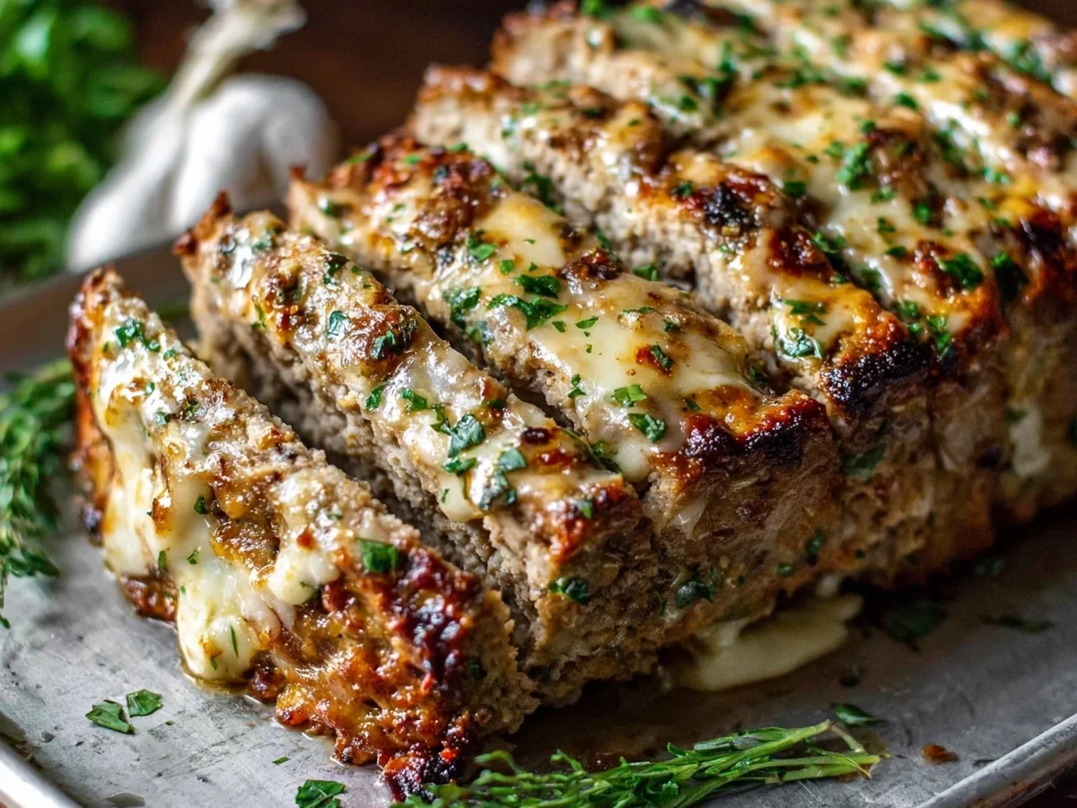 Garlic Parmesan Chicken Meatloaf: High Protein Dinner - Image 1