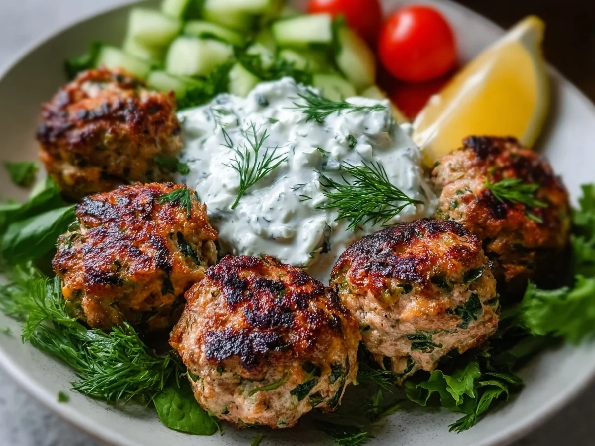 Greek Turkey Meatballs with Tzatziki | High Protein Meal Prep - Image 2
