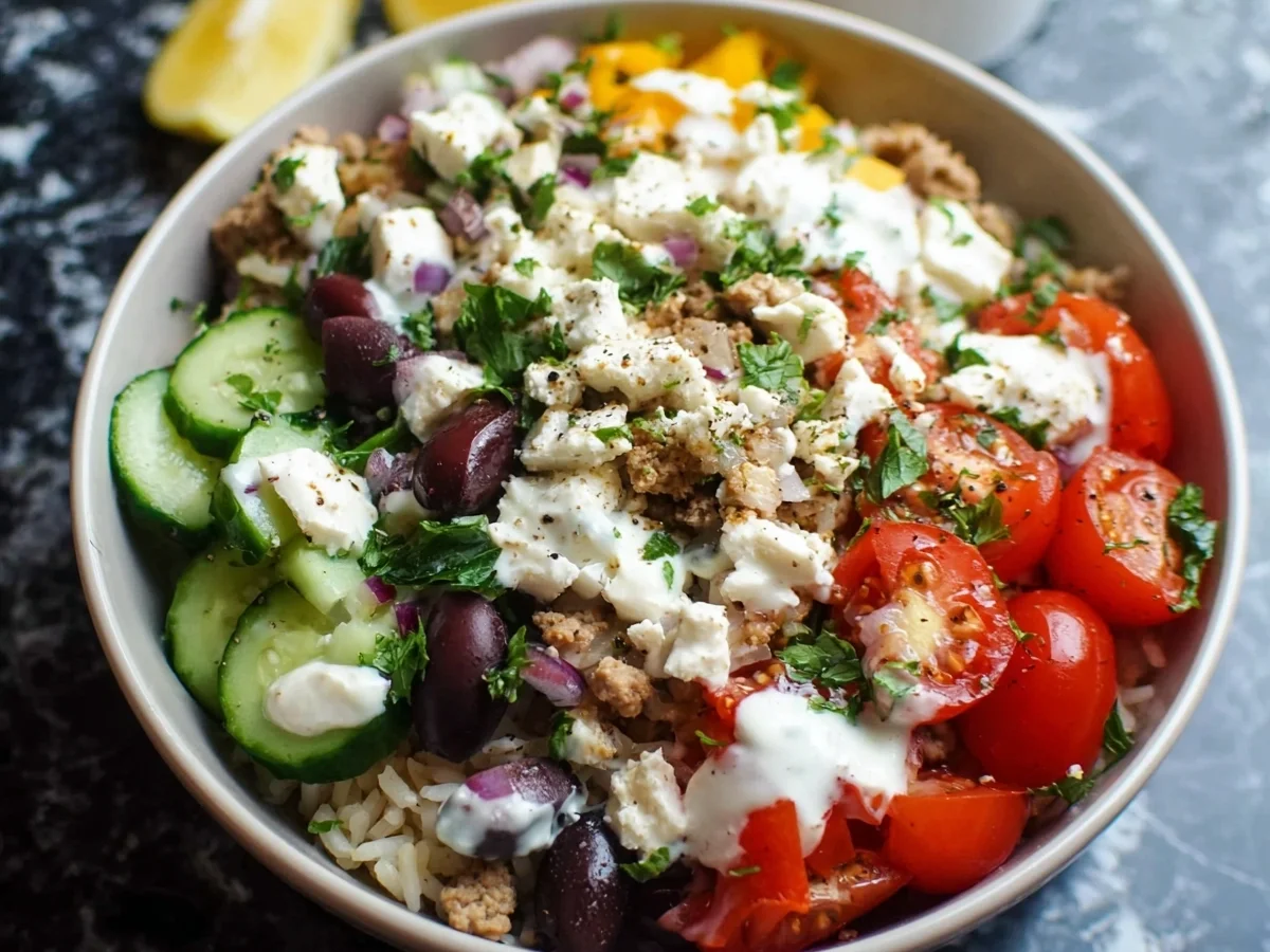 Greek Turkey Rice Bowls: Healthy Meal Prep Dinner - Image 2