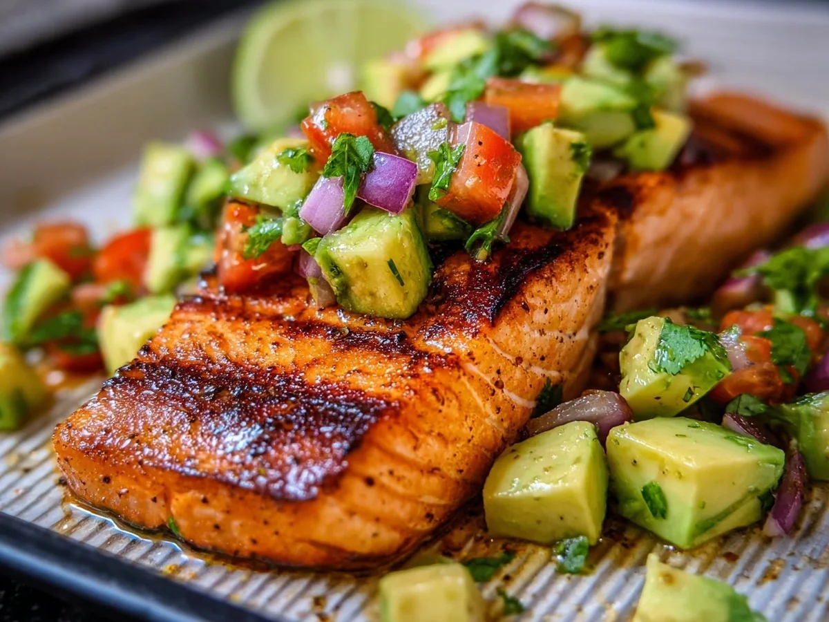 Grilled Salmon with Avocado Salsa: Low-Carb Meal - Image 2