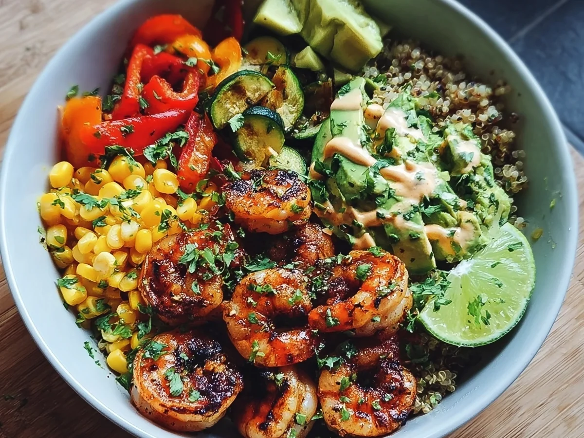 Grilled Shrimp Bowl: Healthy Meal Prep Recipe - Image 1
