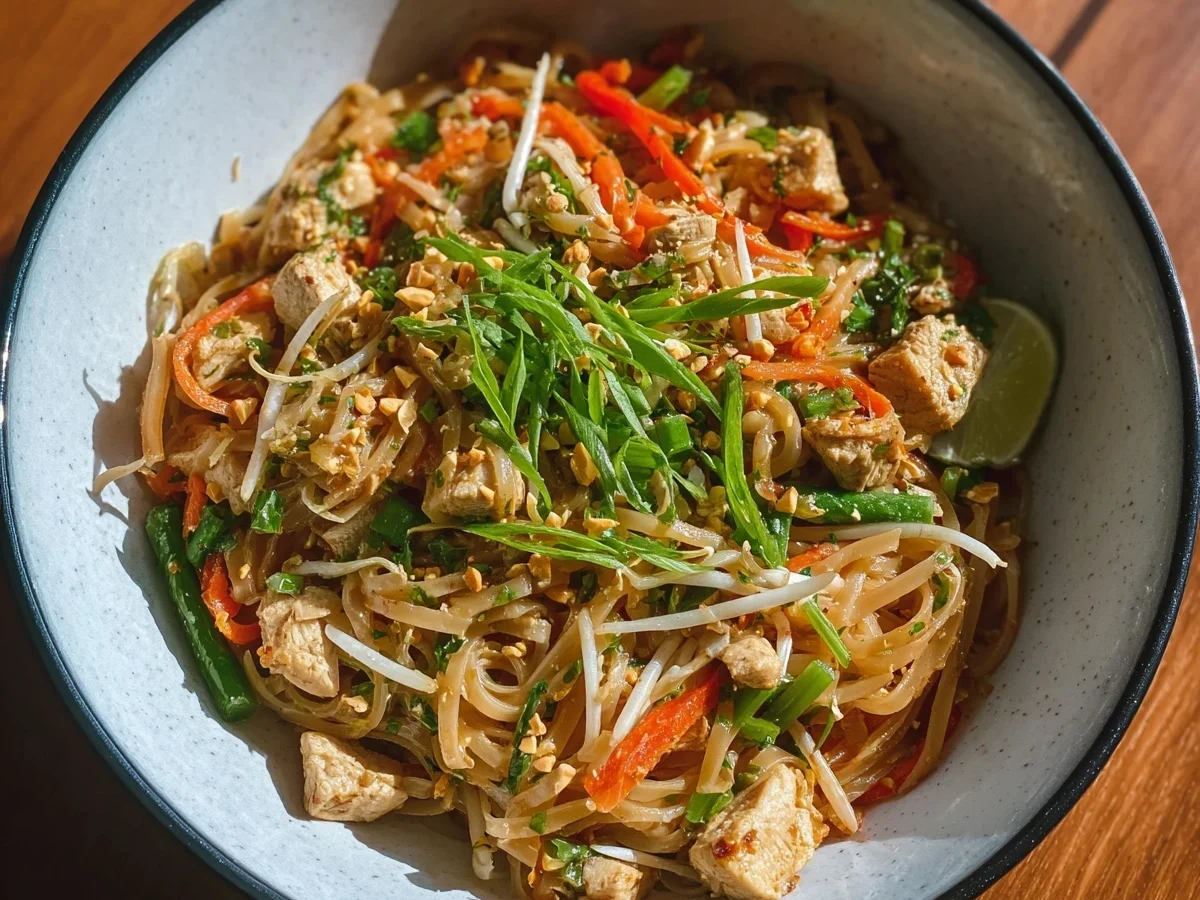 Healthy Chicken Pad Thai: High Protein & Quick Dinner - Image 1
