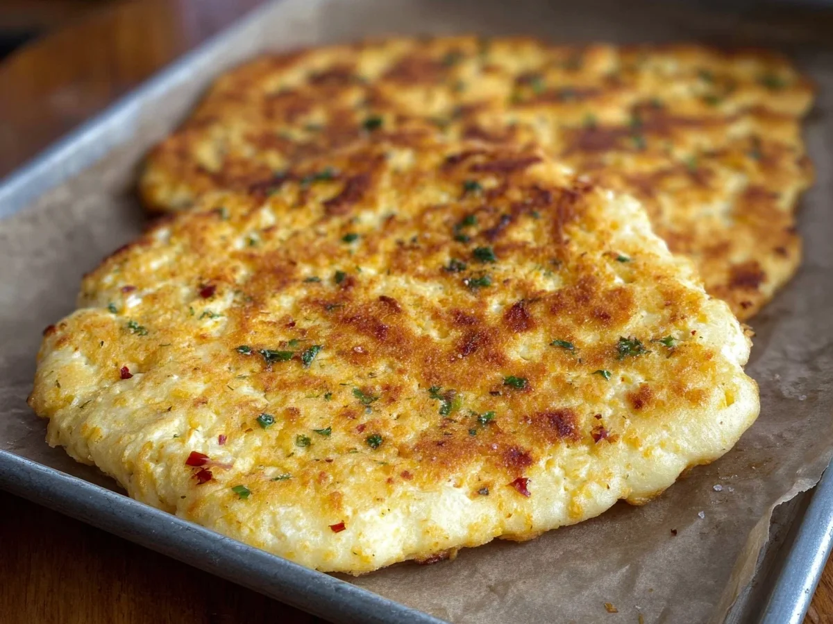 High Protein 2-Ingredient Cottage Cheese Flatbread - Image 2