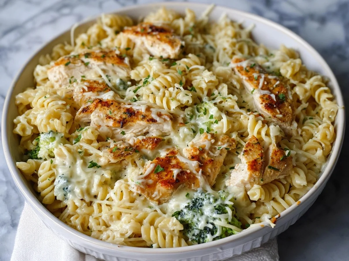 High Protein Alfredo Bake: Creamy Chicken Pasta Casserole - Image 2