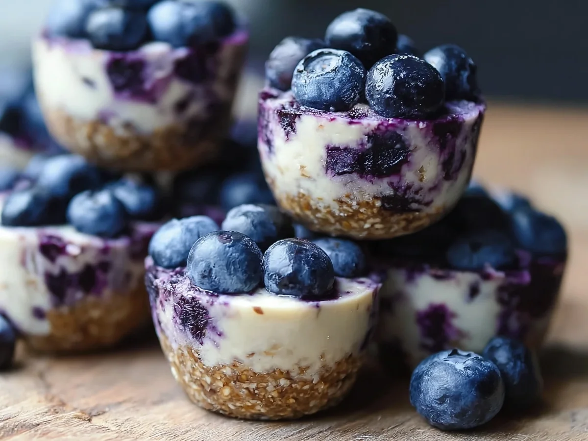 High Protein Blueberry Cheesecake Bites: Healthy Treat - Image 1