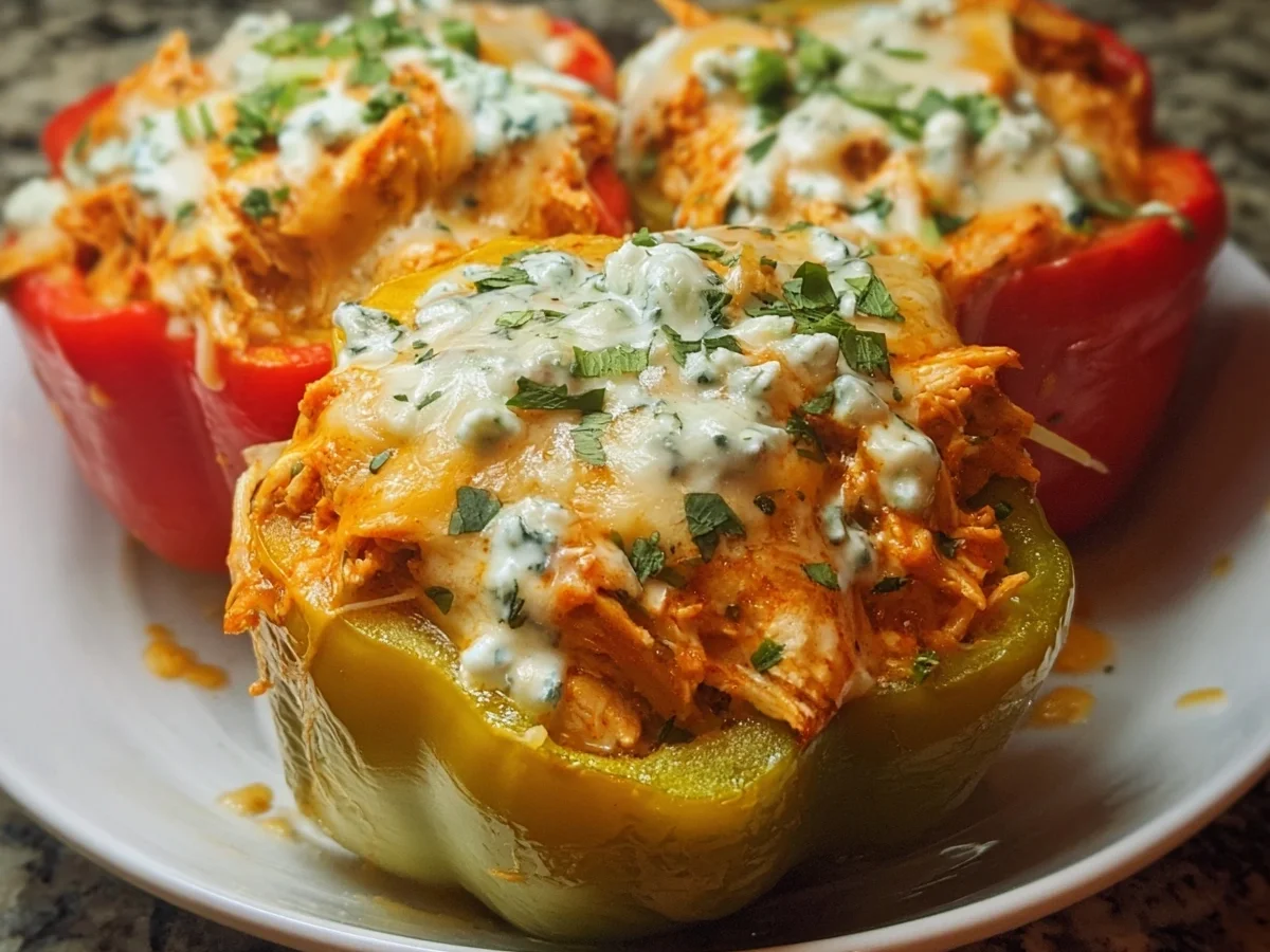 High-Protein Buffalo Chicken Stuffed Peppers Recipe - Image 2