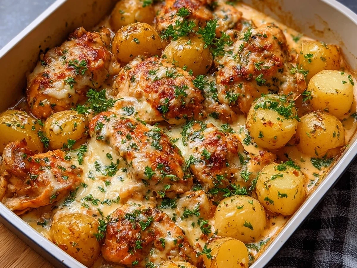 High-Protein Creamy Garlic Cheesy Chicken & Potatoes - Image 1