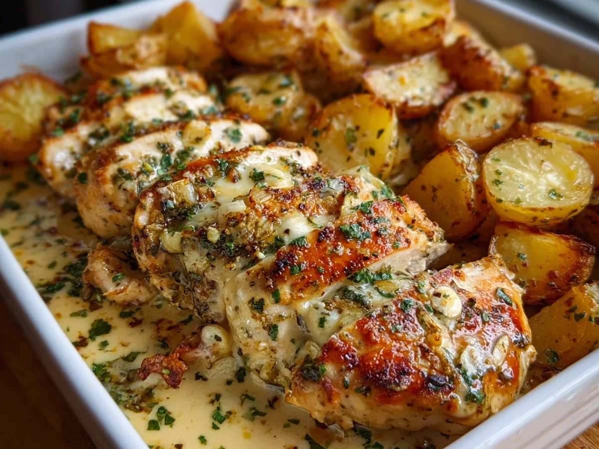 High Protein Crispy Garlic Cheesy Chicken & Potatoes - Image 2