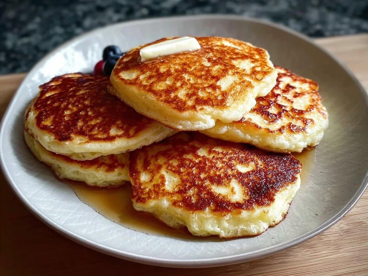 High Protein Fluffy Cottage Cheese Pancakes - Image 1