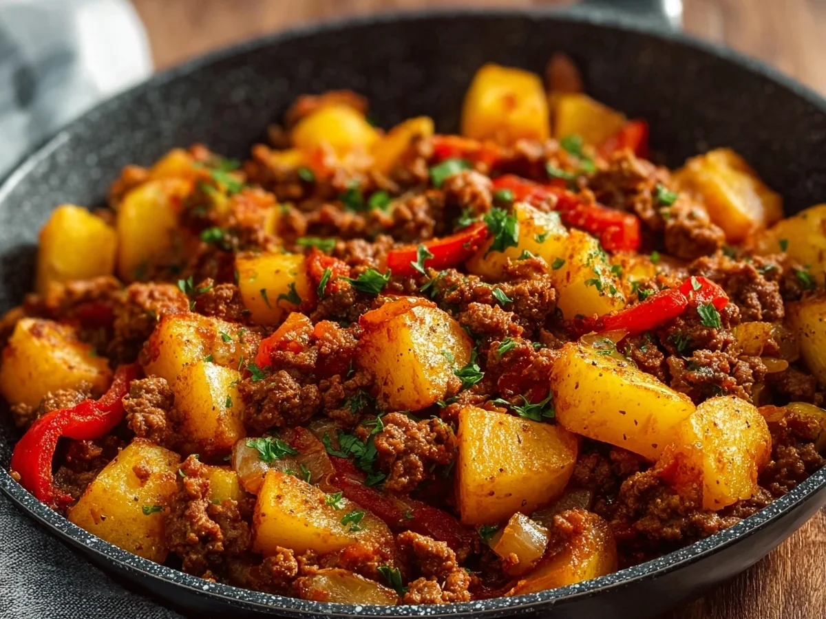 High Protein Ground Beef & Potatoes One-Pan Meal Prep - Image 2