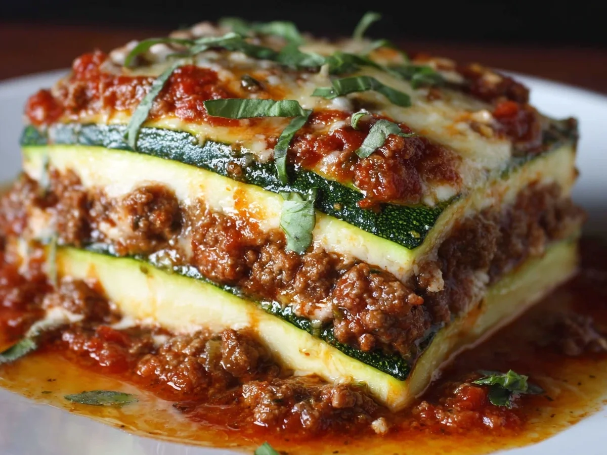 High Protein Keto Zucchini Lasagna: Healthy Dinner - Image 1