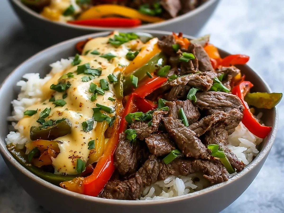 High Protein Philly Cheesesteak Rice Bowls - Image 2