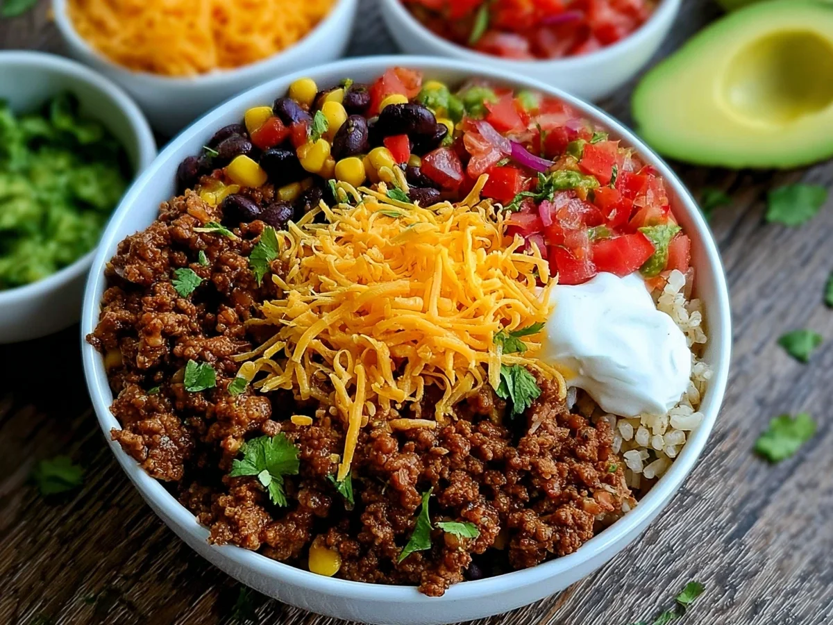 High Protein Taco Rice Bowls - Image 1