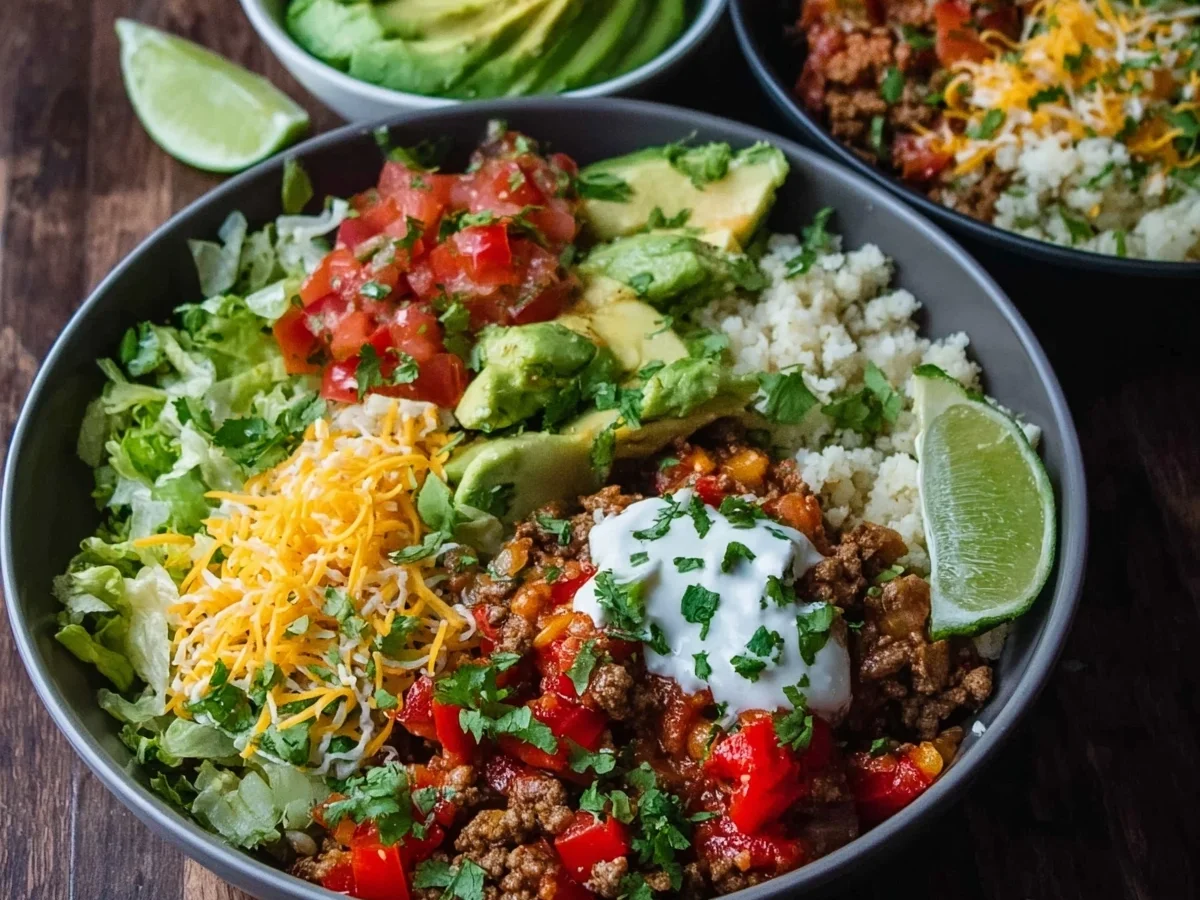 Low Carb Burrito Bowl: Easy Protein Meal Prep Recipe - Image 1