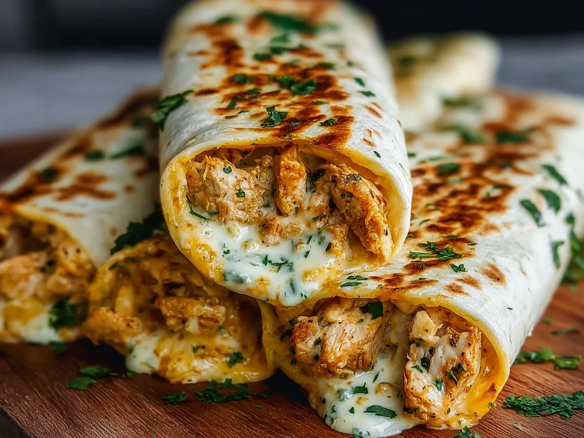 Low Carb Cheesy Garlic Chicken Wraps | Quick Keto Meal - Image 1