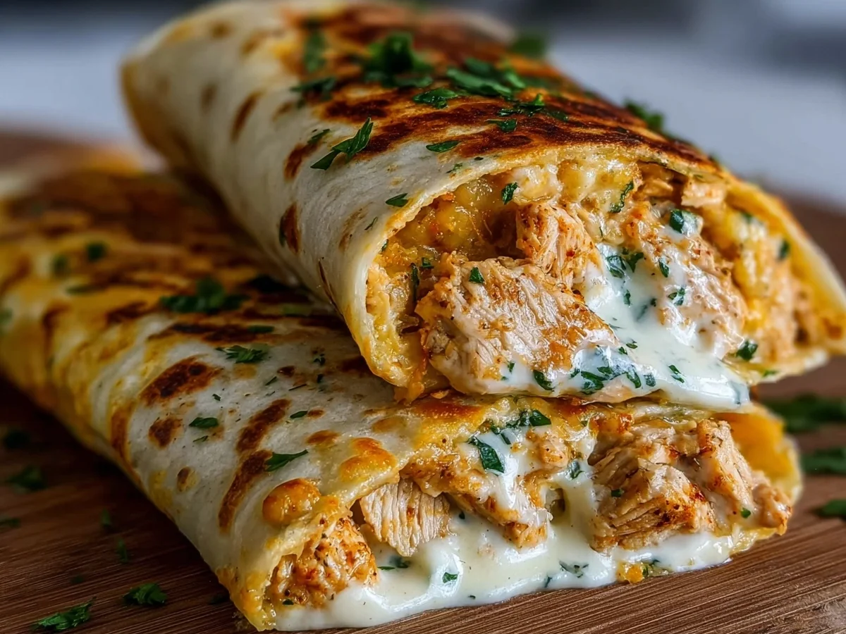 Low Carb Cheesy Garlic Chicken Wraps | Quick Keto Meal - Image 2