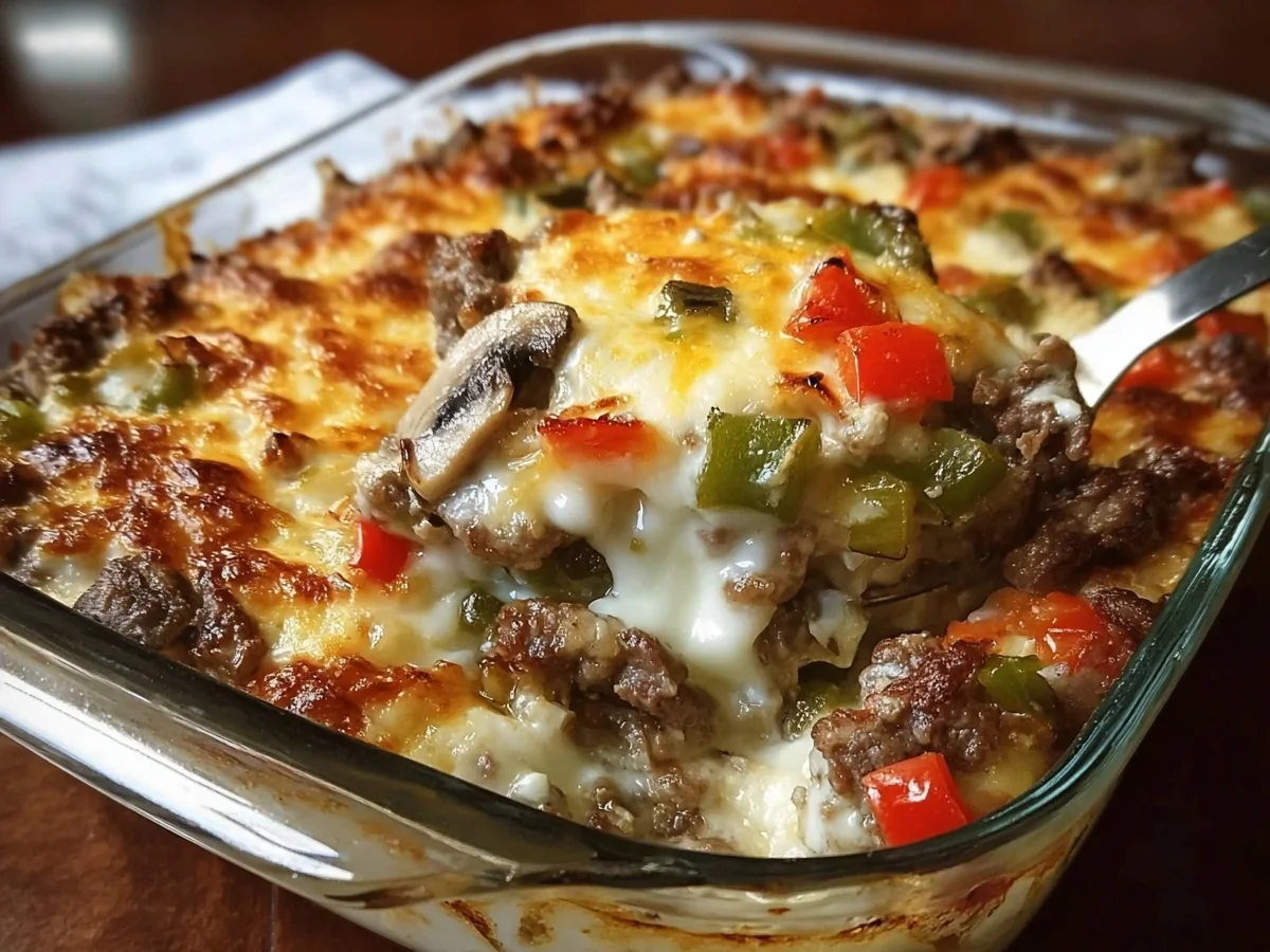 Low Carb Philly Cheesesteak Casserole: Easy Weeknight Meal - Image 2