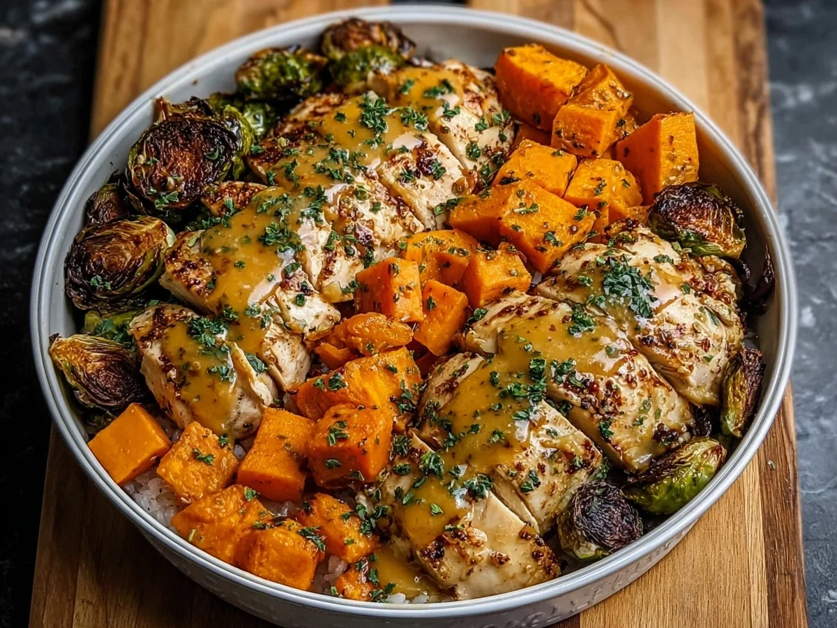 Maple Dijon Chicken Sweet Potato Bowls for Meal Prep - Image 2