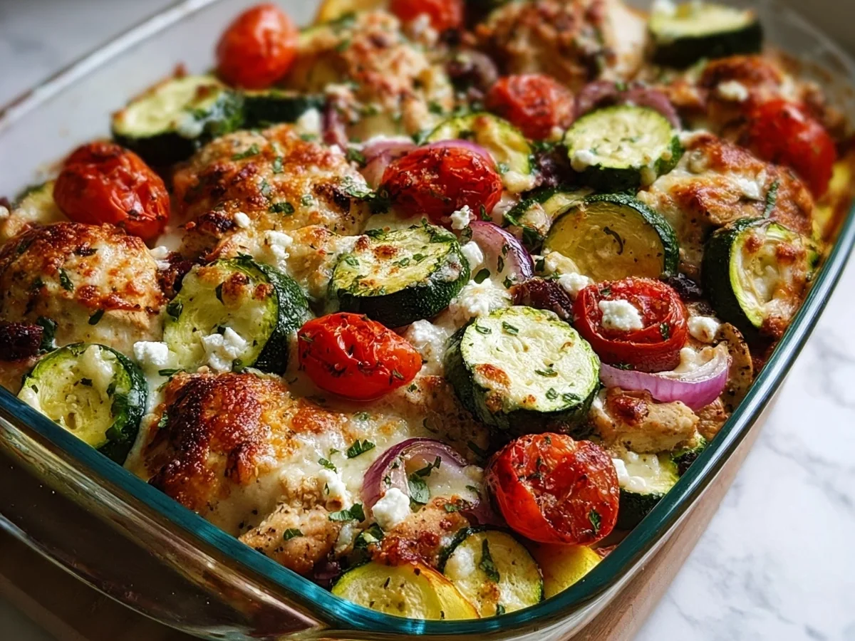 Mediterranean Chicken Zucchini Bake: High Protein Meal - Image 1