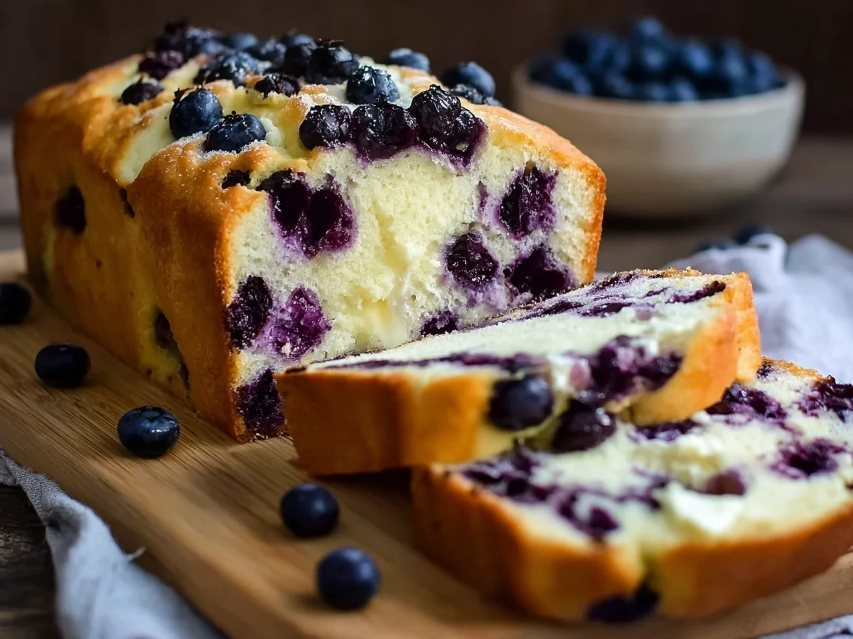 Moist Cottage Cheese Blueberry Bread - Image 1