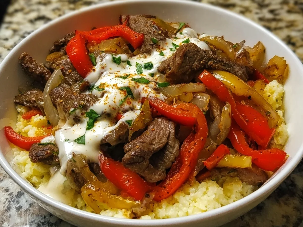 Philly Cheesesteak Bowl: High Protein Low Carb Dinner - Image 2