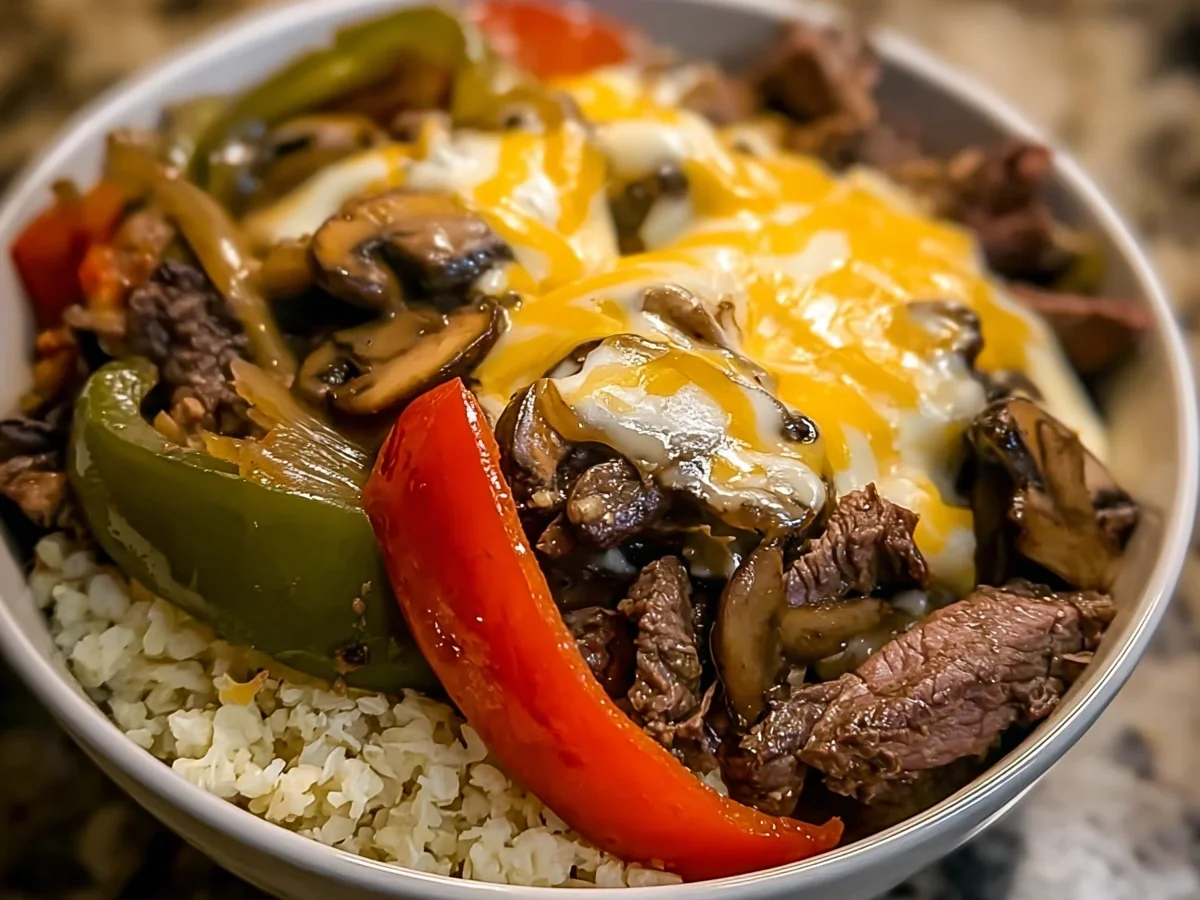 Philly Cheesesteak Bowls: Easy Meal Prep Delight - Image 1