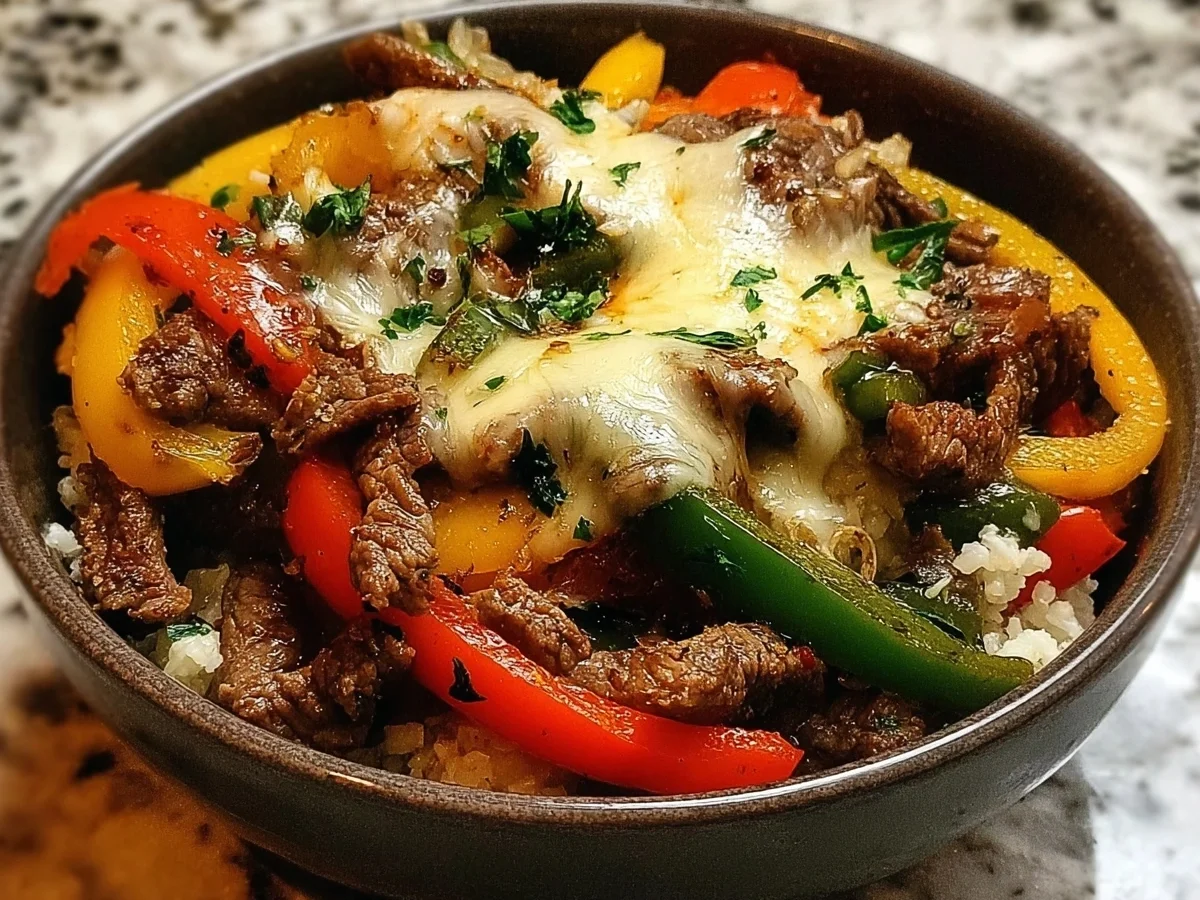 Philly Cheesesteak Bowls - Low Carb & 30 Mins - Image 1