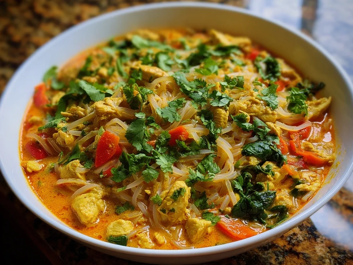 Protein Coconut Curry Chicken Rice Noodles - Image 1