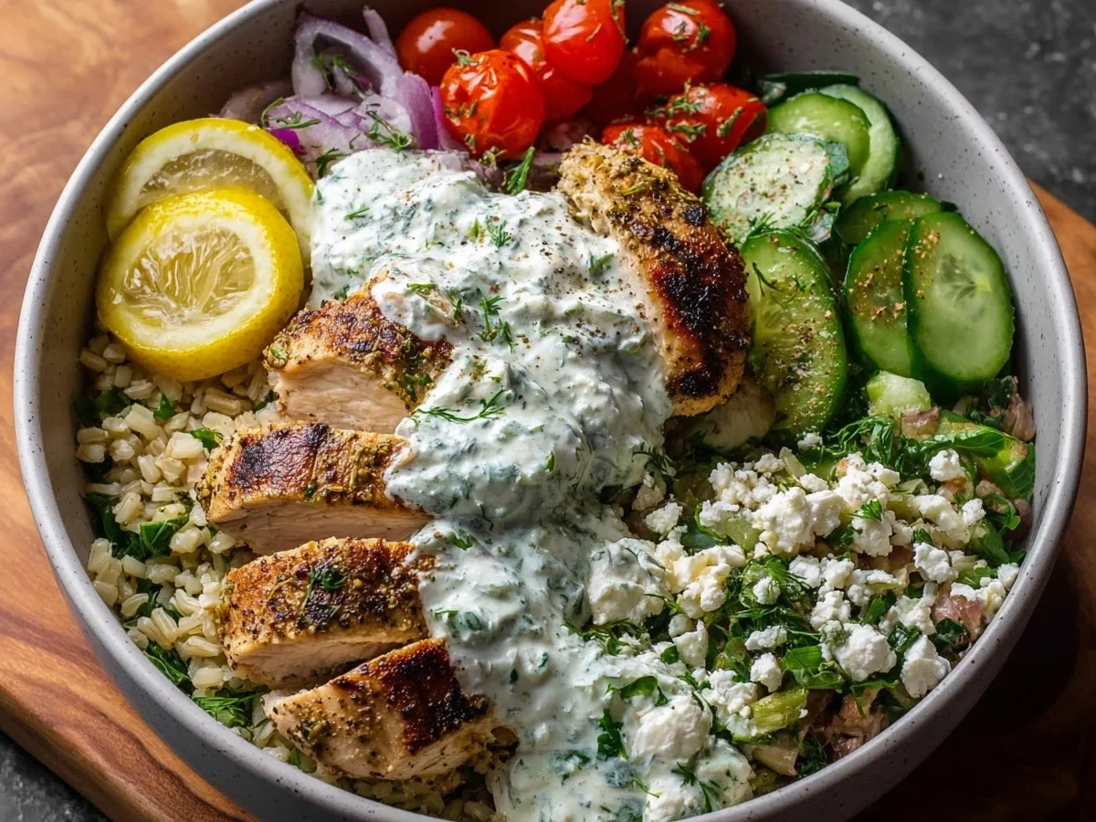 Protein Greek Chicken Power Bowl with Tzatziki - Image 2